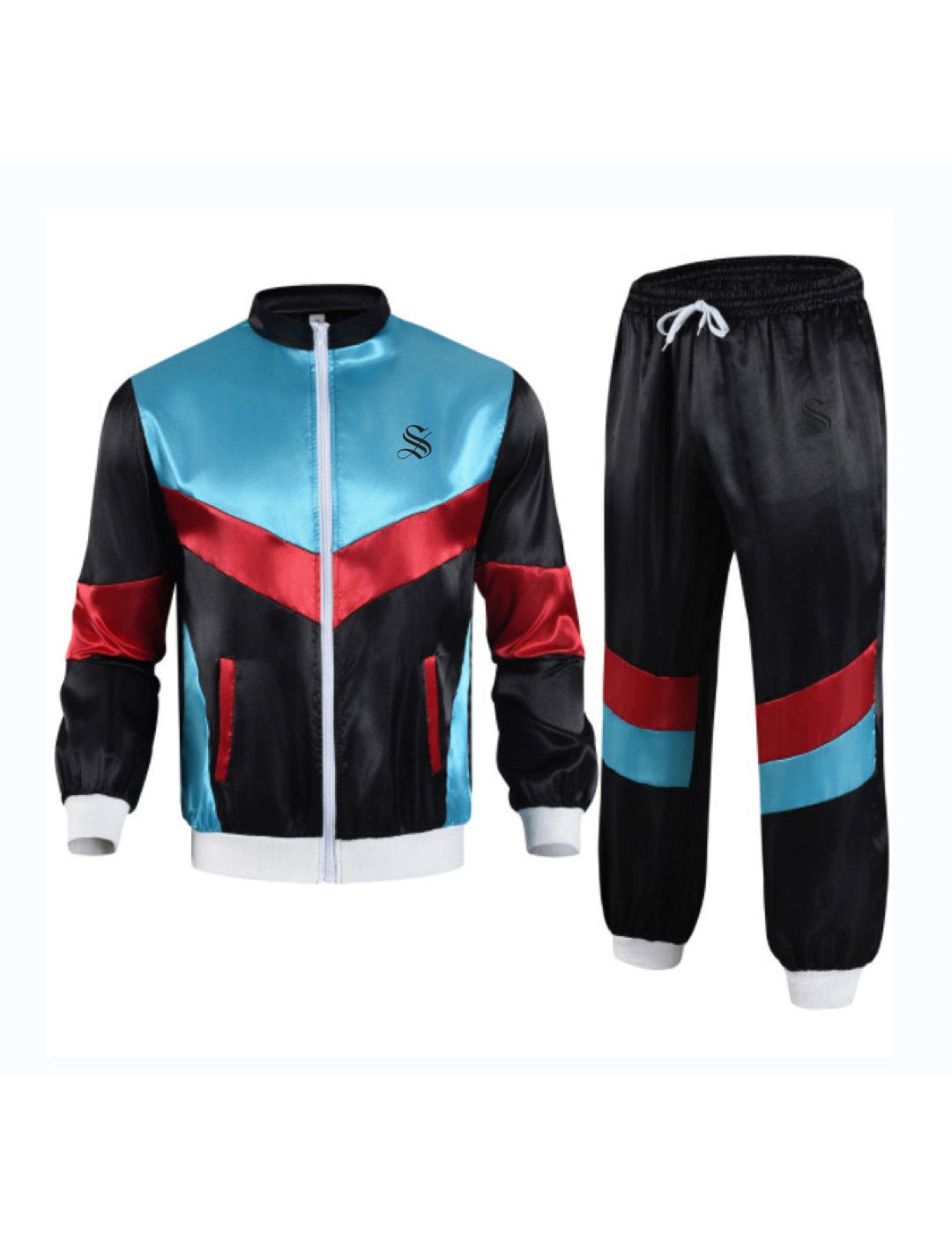 80sBacK 3 - Complete Set - Long Sleeves Track Tops & Joggers for Men - Sarman Fashion - Wholesale Clothing Fashion Brand for Men from Canada