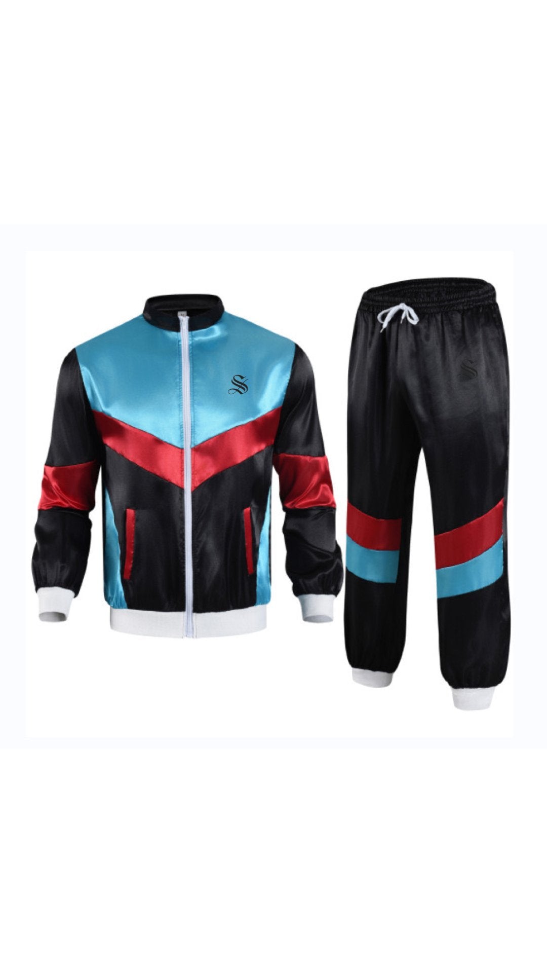 80sBacK 3 - Complete Set - Long Sleeves Track Tops & Joggers for Men - Sarman Fashion - Wholesale Clothing Fashion Brand for Men from Canada