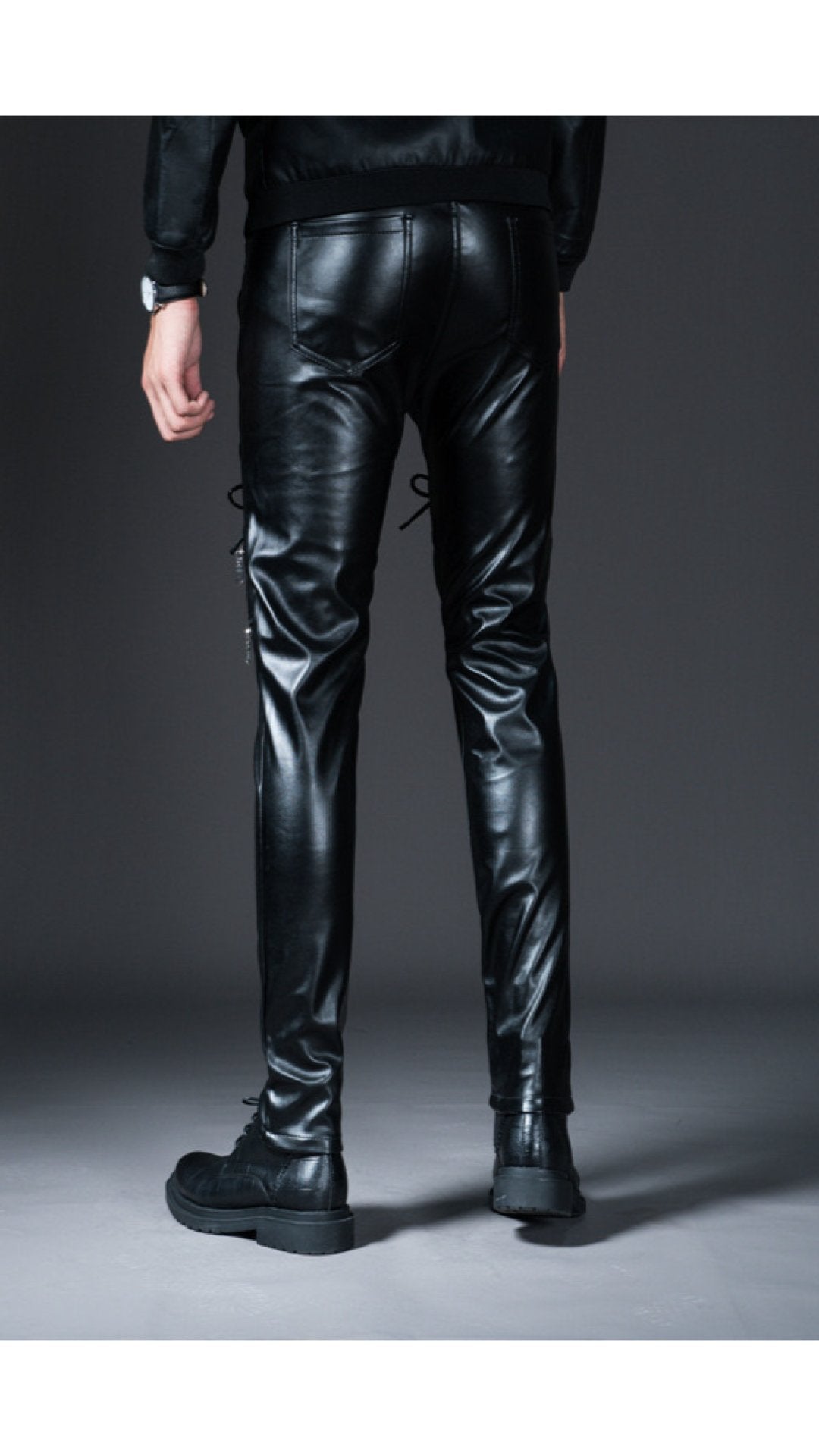 Alabama - Black Pu - Leather Pant’s for Men - Sarman Fashion - Wholesale Clothing Fashion Brand for Men from Canada