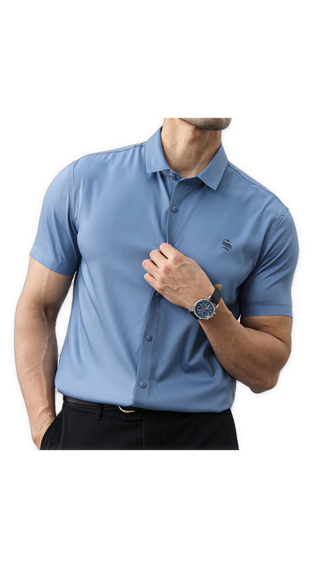 Amki - Short Sleeves Shirt for Men - Sarman Fashion - Wholesale Clothing Fashion Brand for Men from Canada