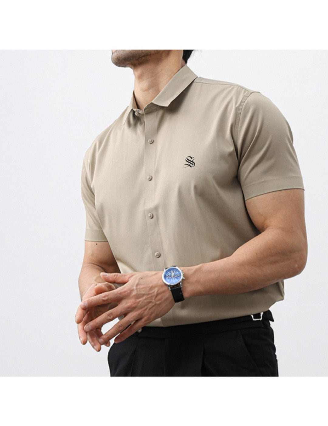 Amki - Short Sleeves Shirt for Men - Sarman Fashion - Wholesale Clothing Fashion Brand for Men from Canada