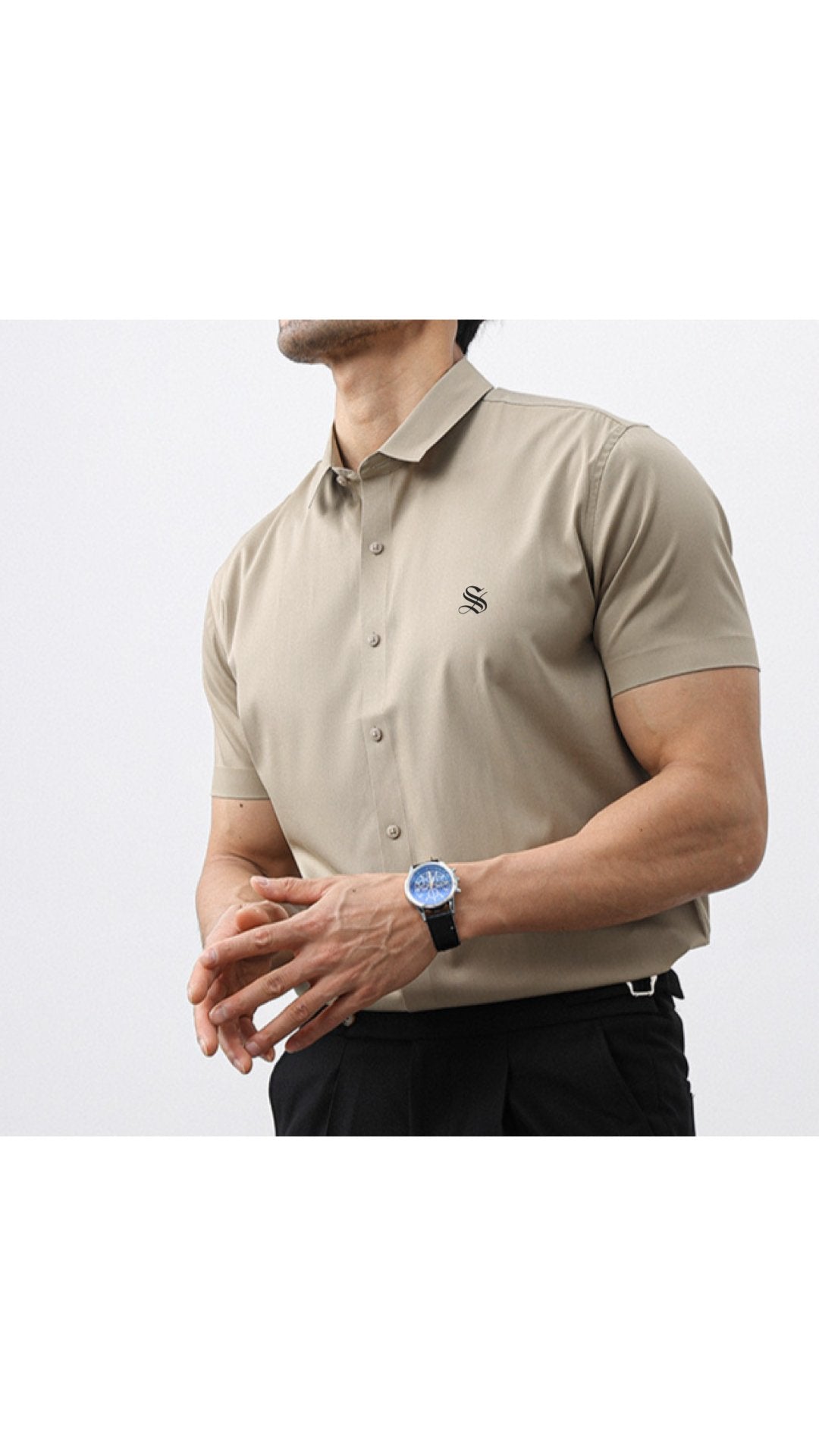 Amki - Short Sleeves Shirt for Men - Sarman Fashion - Wholesale Clothing Fashion Brand for Men from Canada