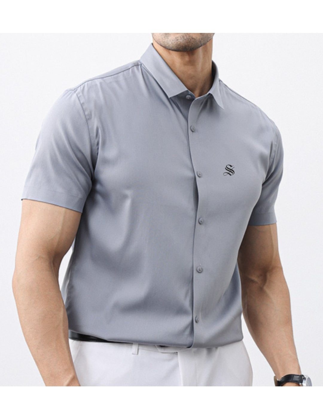 Amki - Short Sleeves Shirt for Men - Sarman Fashion - Wholesale Clothing Fashion Brand for Men from Canada