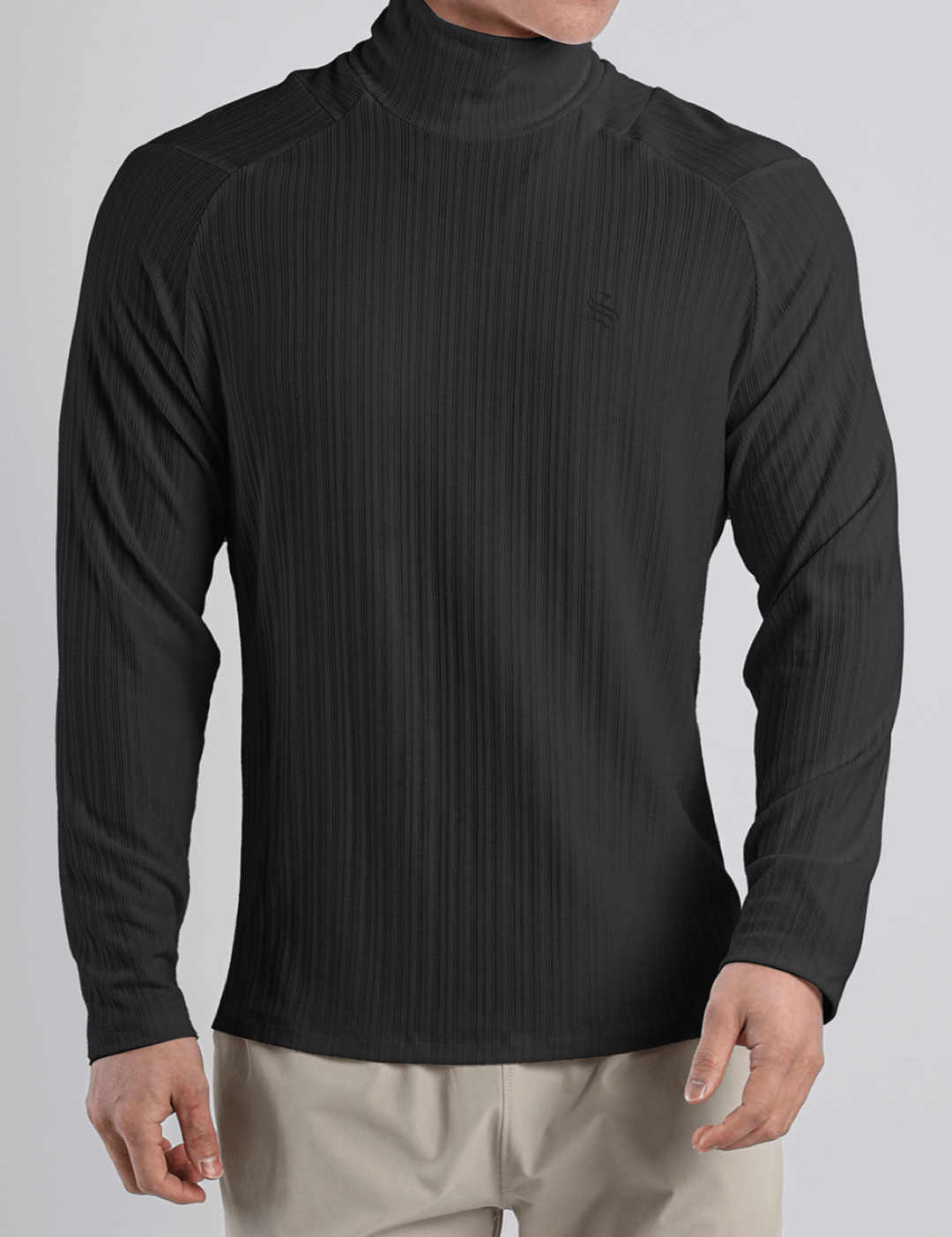 Arne - High Neck Long Sleeve Shirt for Men - Sarman Fashion - Wholesale Clothing Fashion Brand for Men from Canada