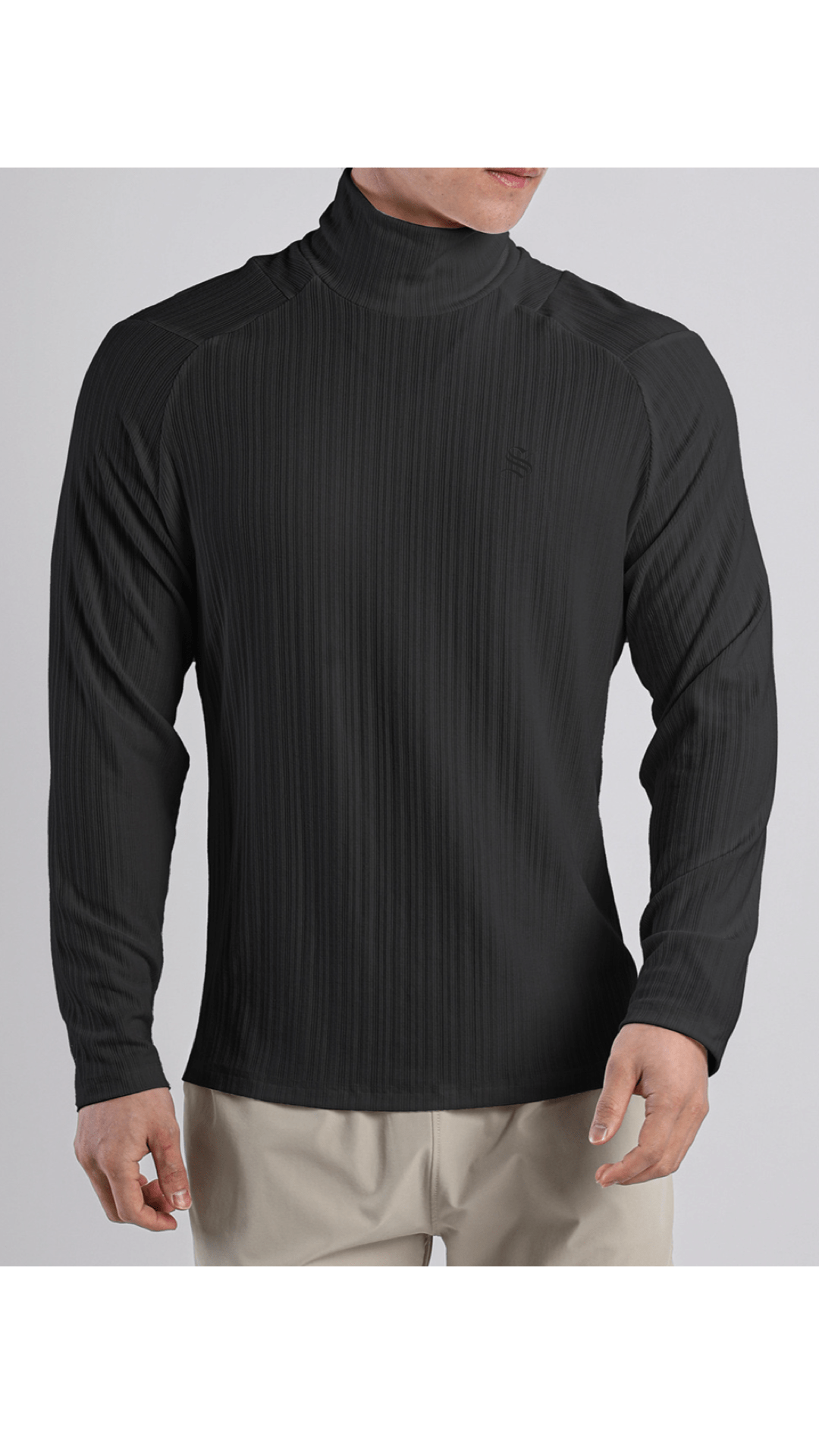 Arne - High Neck Long Sleeve Shirt for Men - Sarman Fashion - Wholesale Clothing Fashion Brand for Men from Canada