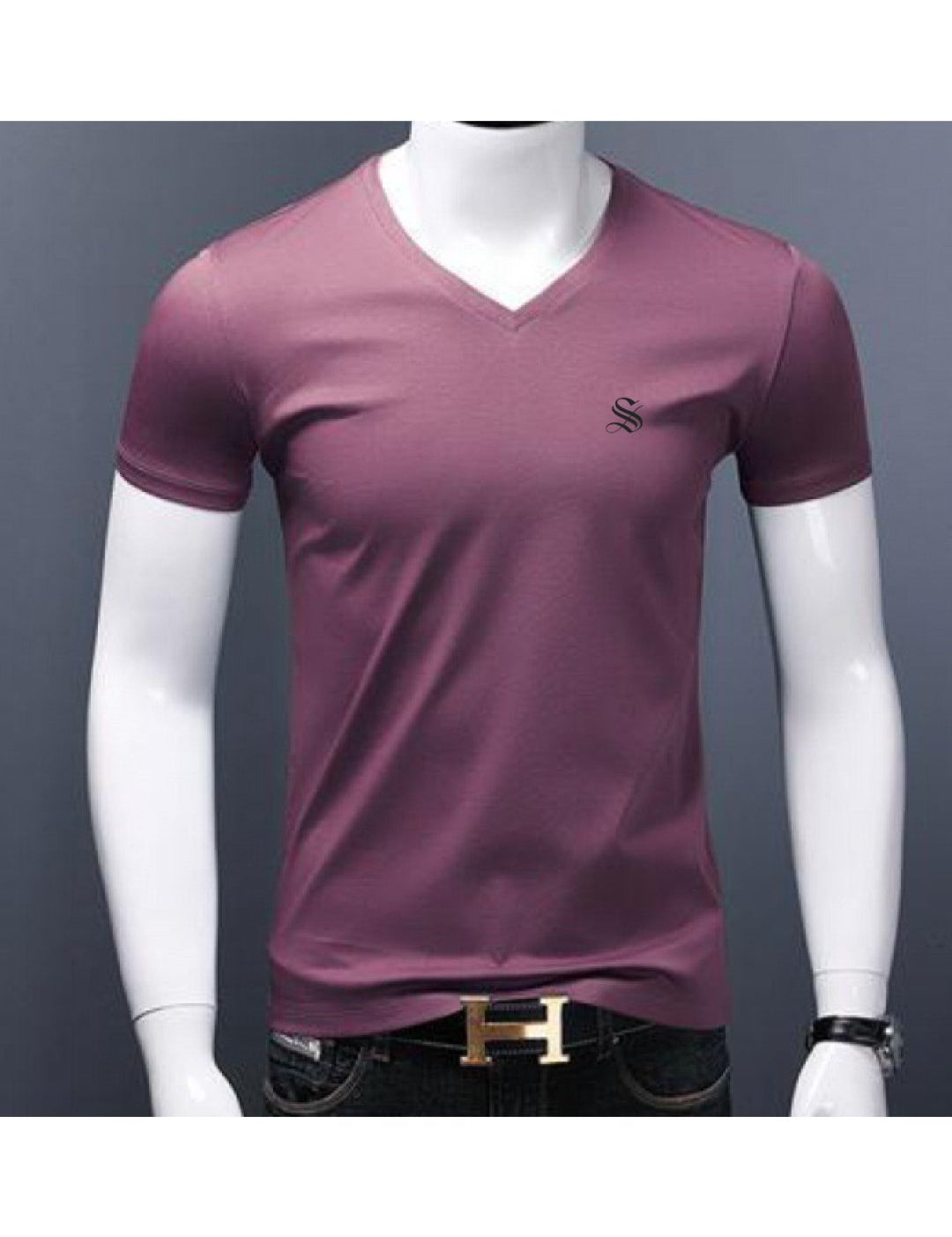 Baok 3 - V - Neck T-Shirt for Men - Sarman Fashion - Wholesale Clothing Fashion Brand for Men from Canada