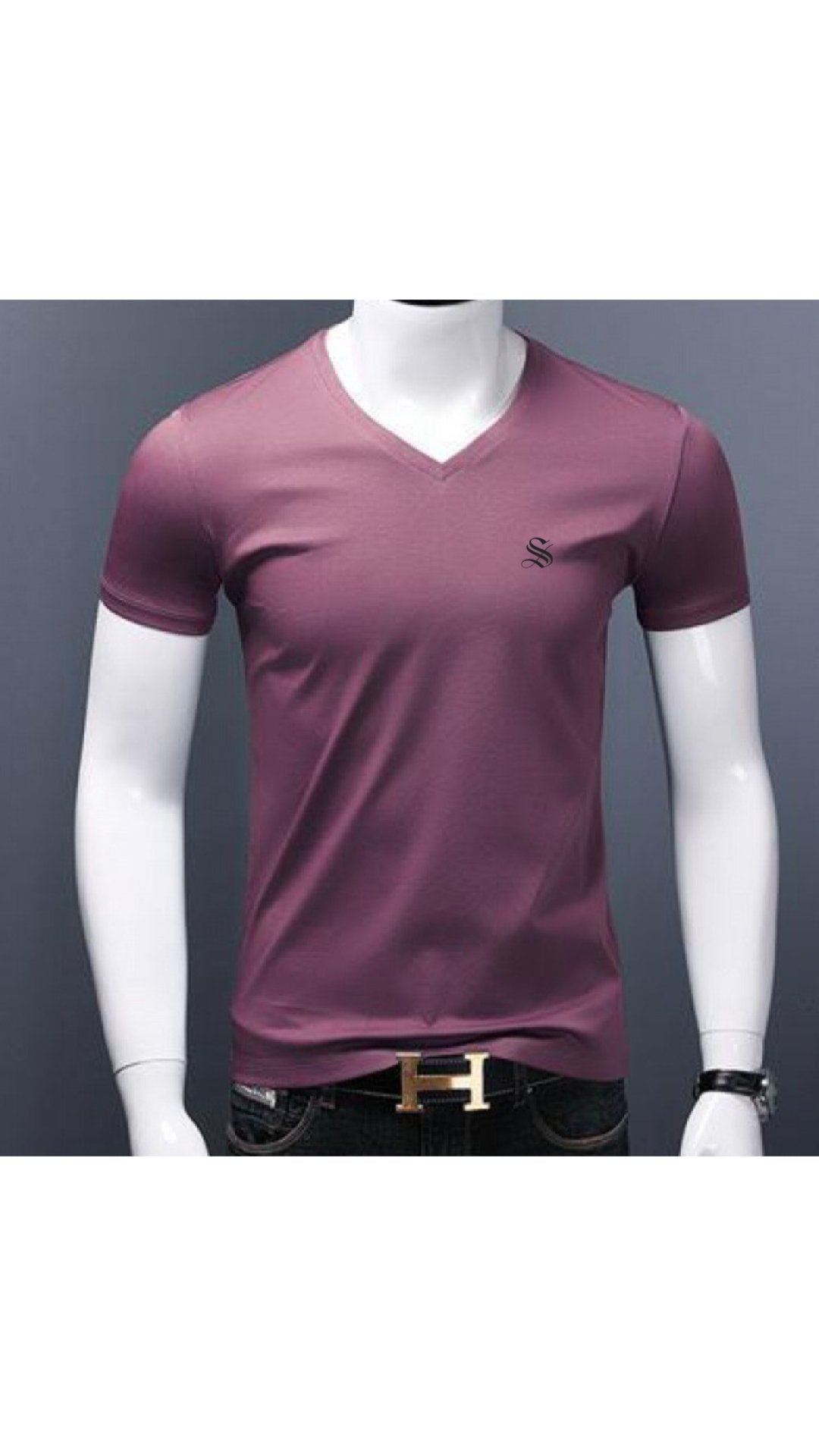 Baok 3 - V - Neck T-Shirt for Men - Sarman Fashion - Wholesale Clothing Fashion Brand for Men from Canada