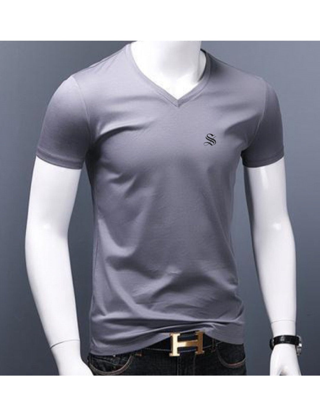 Baok 3 - V - Neck T-Shirt for Men - Sarman Fashion - Wholesale Clothing Fashion Brand for Men from Canada