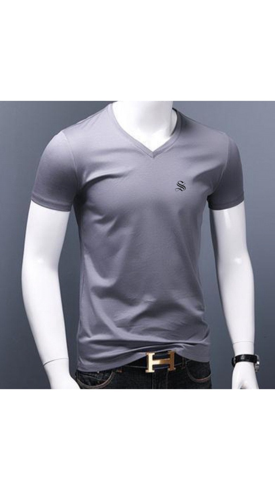 Baok 3 - V - Neck T-Shirt for Men - Sarman Fashion - Wholesale Clothing Fashion Brand for Men from Canada