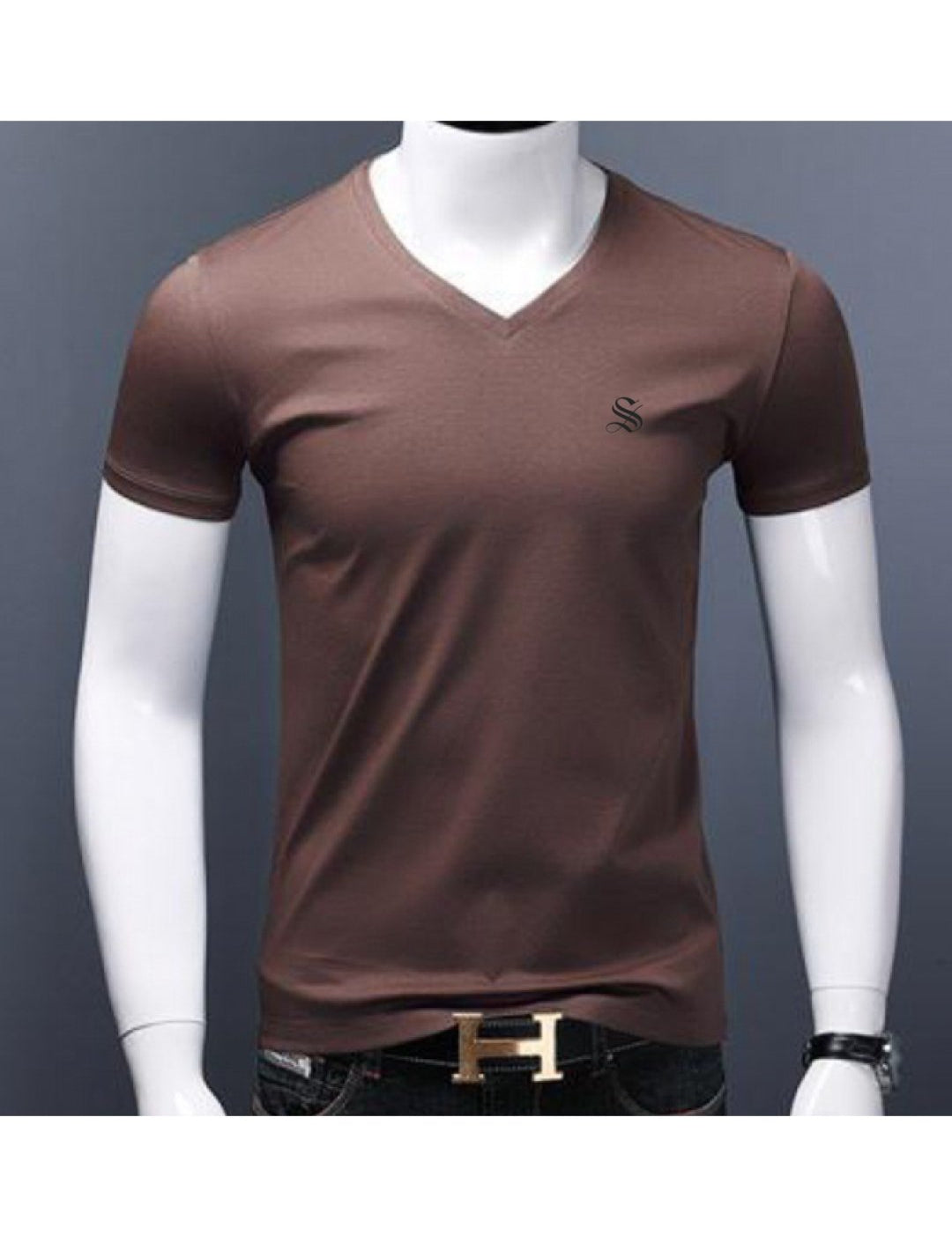 Baok 3 - V - Neck T-Shirt for Men - Sarman Fashion - Wholesale Clothing Fashion Brand for Men from Canada