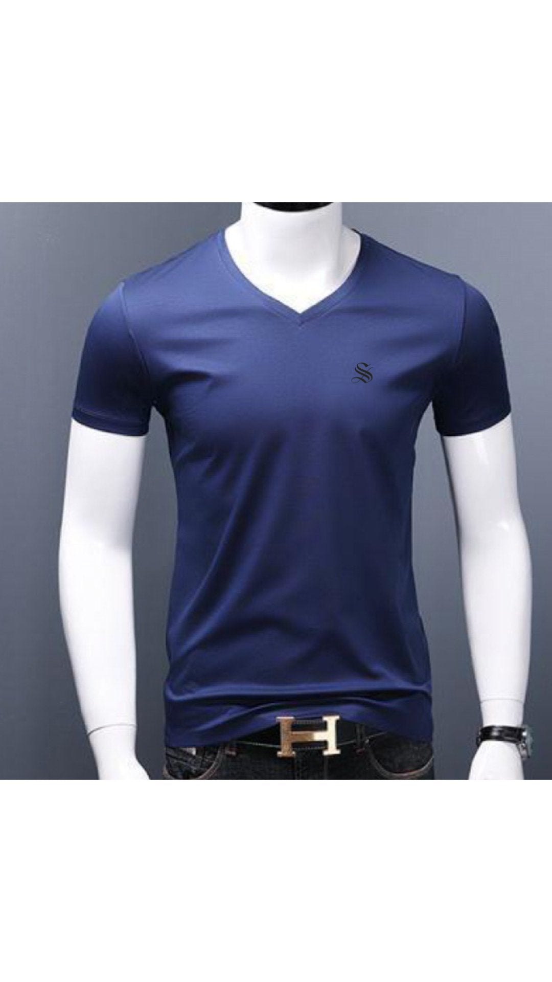 Baok 3 - V - Neck T-Shirt for Men - Sarman Fashion - Wholesale Clothing Fashion Brand for Men from Canada