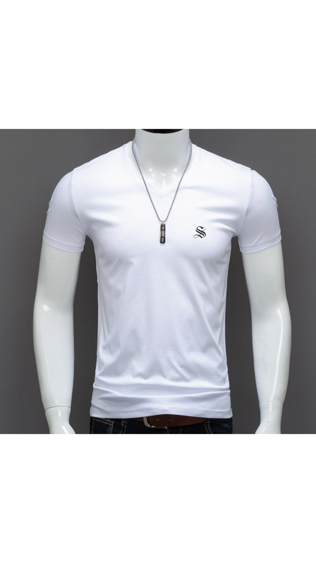 Baok - V - Neck T-Shirt for Men - Sarman Fashion - Wholesale Clothing Fashion Brand for Men from Canada