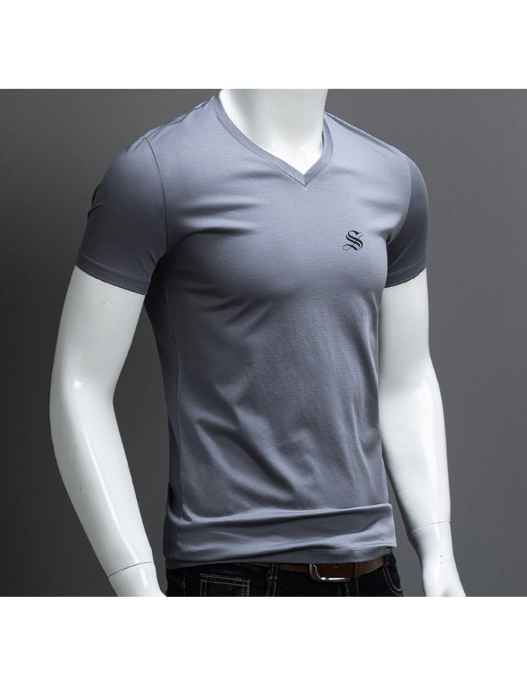 Baok - V - Neck T-Shirt for Men - Sarman Fashion - Wholesale Clothing Fashion Brand for Men from Canada