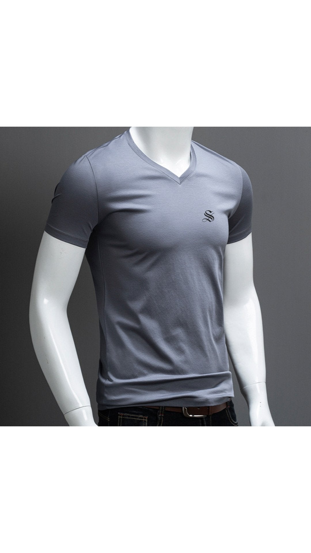 Baok - V - Neck T-Shirt for Men - Sarman Fashion - Wholesale Clothing Fashion Brand for Men from Canada