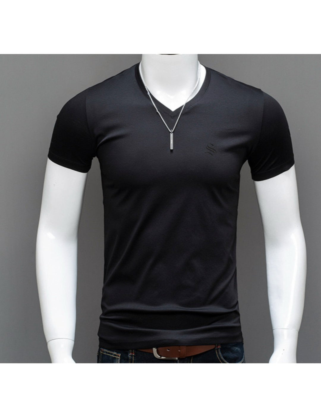 Baok - V - Neck T-Shirt for Men - Sarman Fashion - Wholesale Clothing Fashion Brand for Men from Canada