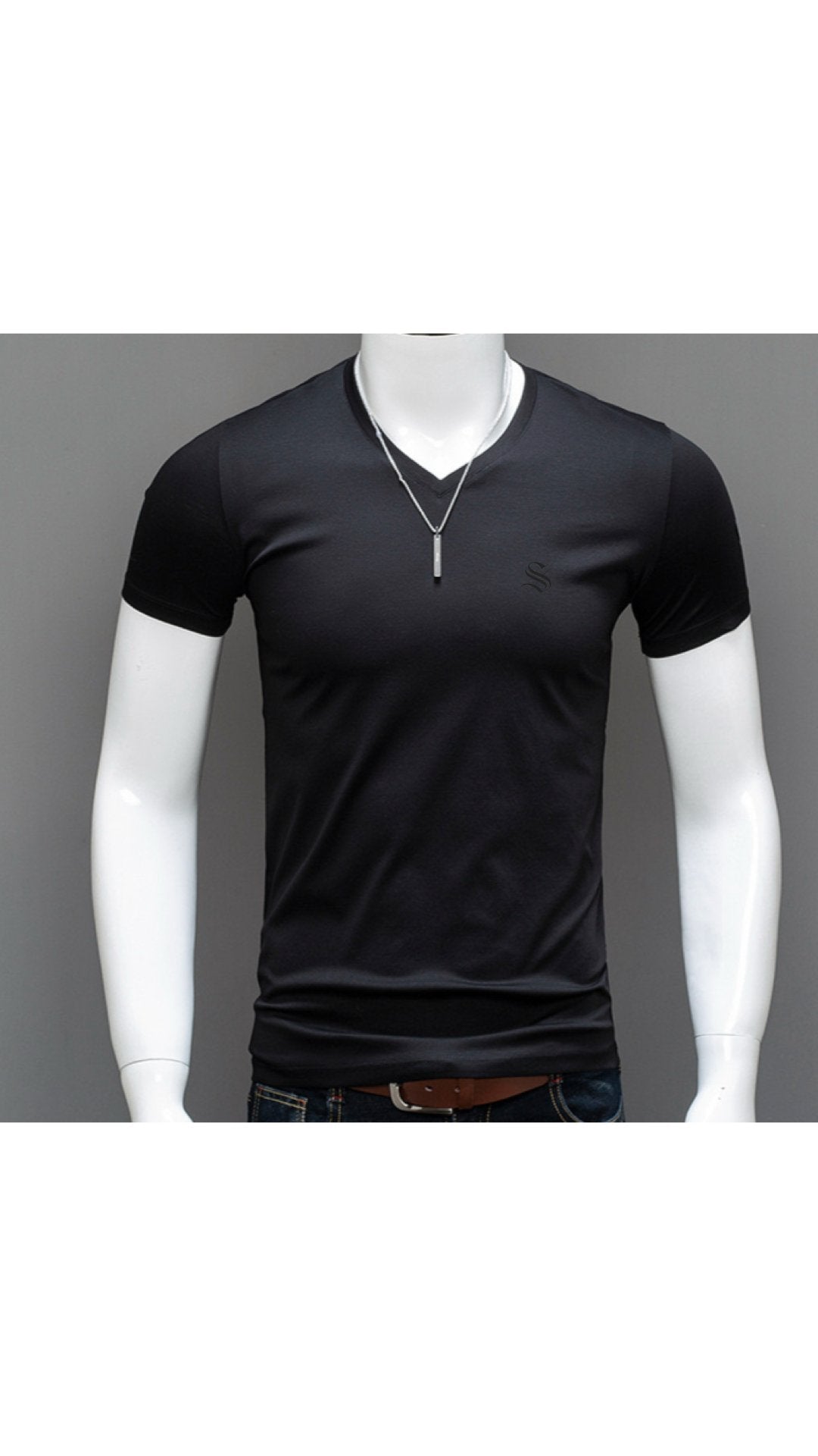 Baok - V - Neck T-Shirt for Men - Sarman Fashion - Wholesale Clothing Fashion Brand for Men from Canada