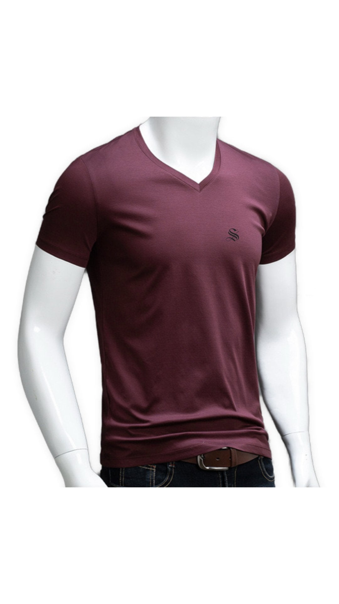 Baok - V - Neck T-Shirt for Men - Sarman Fashion - Wholesale Clothing Fashion Brand for Men from Canada