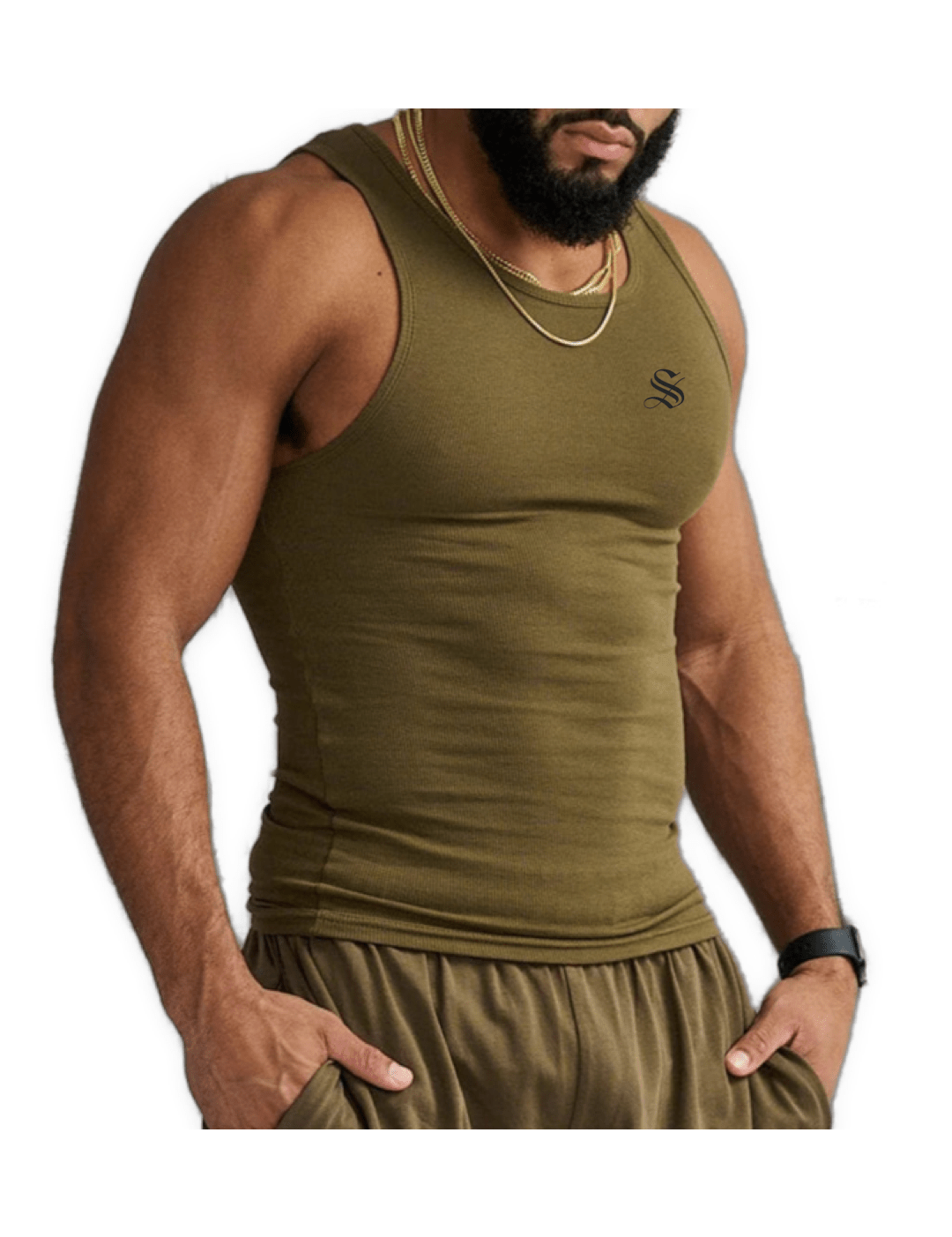 Big M - Tank Top for Men - Sarman Fashion - Wholesale Clothing Fashion Brand for Men from Canada