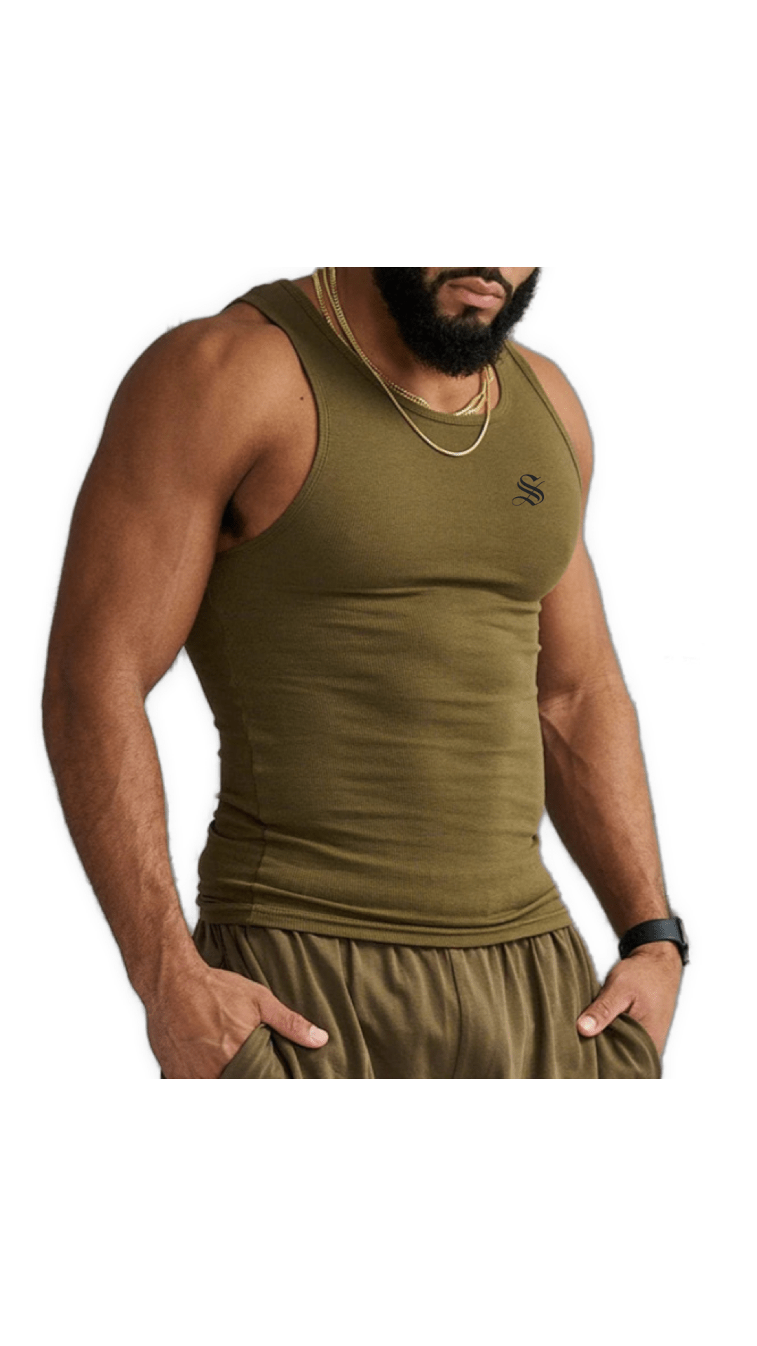 Big M - Tank Top for Men - Sarman Fashion - Wholesale Clothing Fashion Brand for Men from Canada