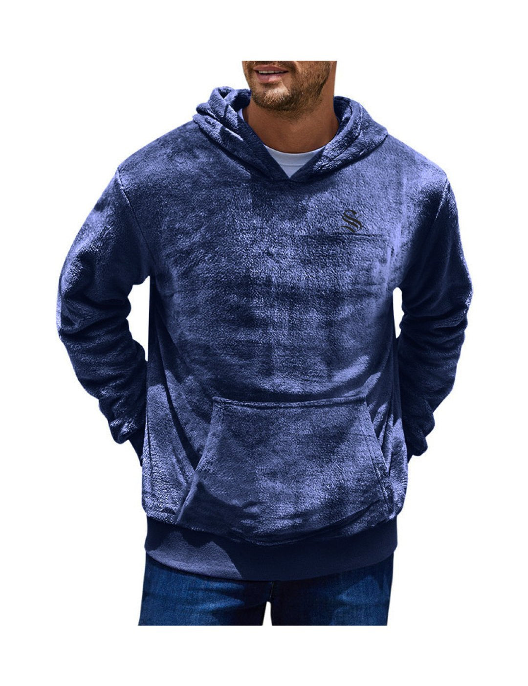 BIHA - Velvet Hoodie for Men - Sarman Fashion - Wholesale Clothing Fashion Brand for Men from Canada