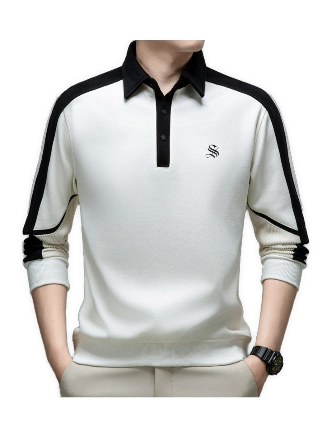 Bikaro - Long Sleeves Polo Shirt for Men - Sarman Fashion - Wholesale Clothing Fashion Brand for Men from Canada