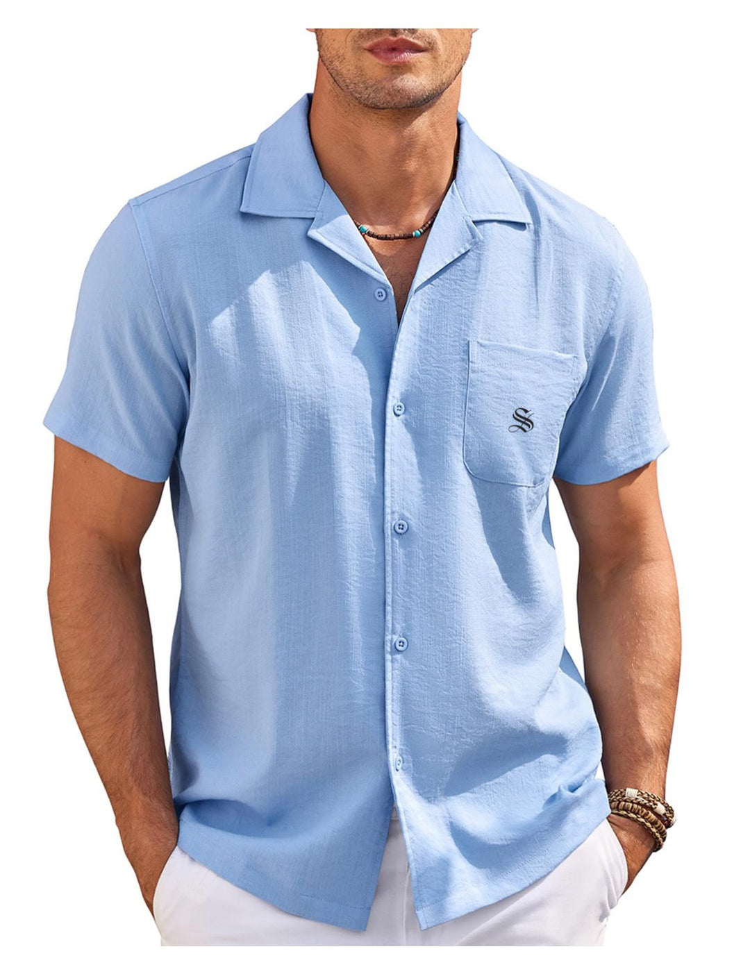 Buziv - Short Sleeves Shirt for Men - Sarman Fashion - Wholesale Clothing Fashion Brand for Men from Canada