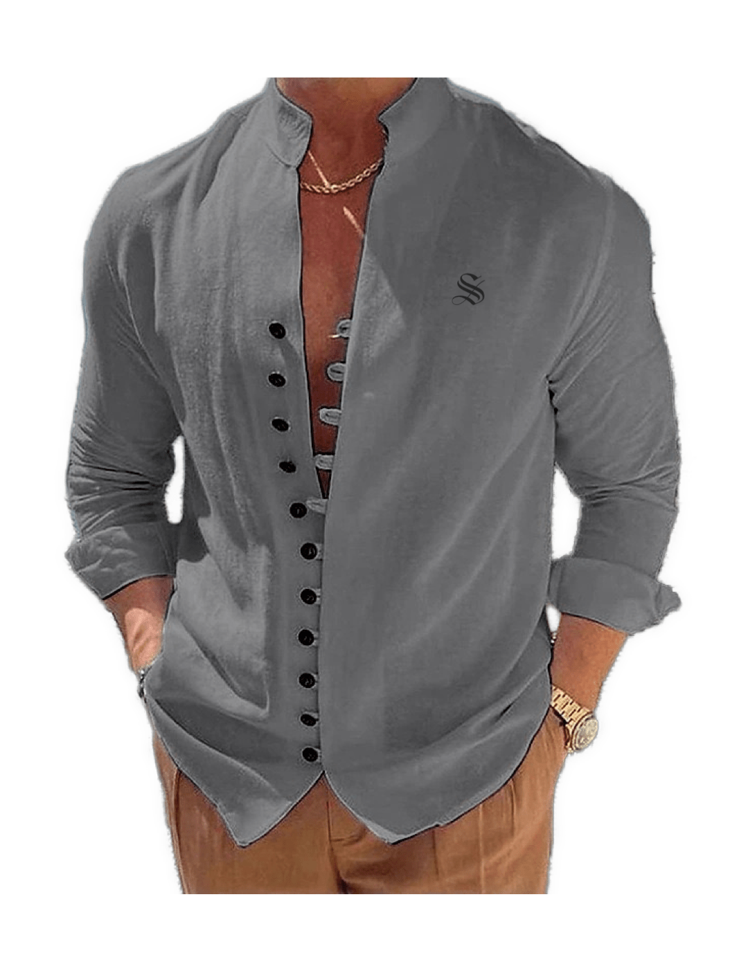 Ceba 2 - V - Neck T-Shirt for Men - Sarman Fashion - Wholesale Clothing Fashion Brand for Men from Canada