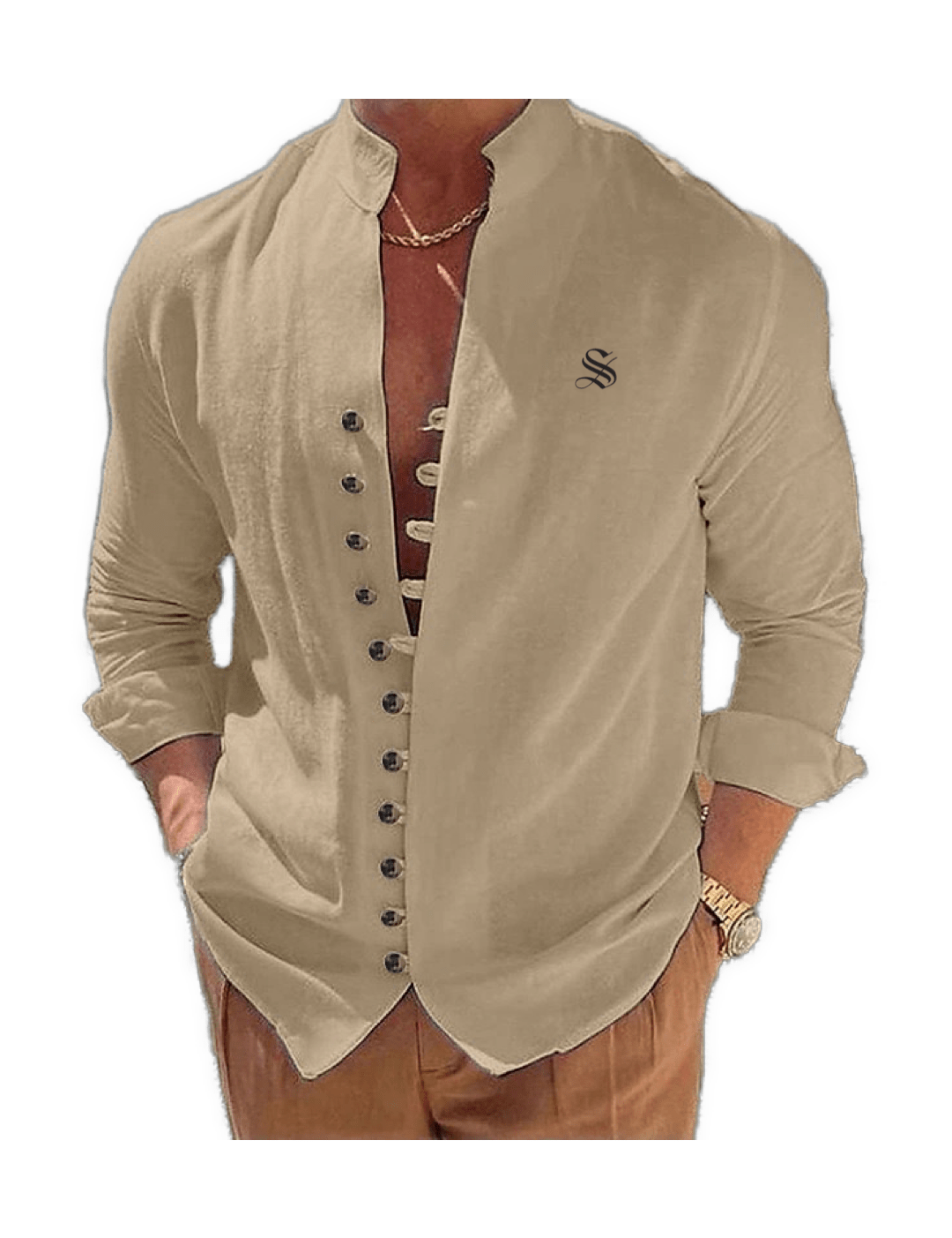 Ceba 2 - V - Neck T-Shirt for Men - Sarman Fashion - Wholesale Clothing Fashion Brand for Men from Canada