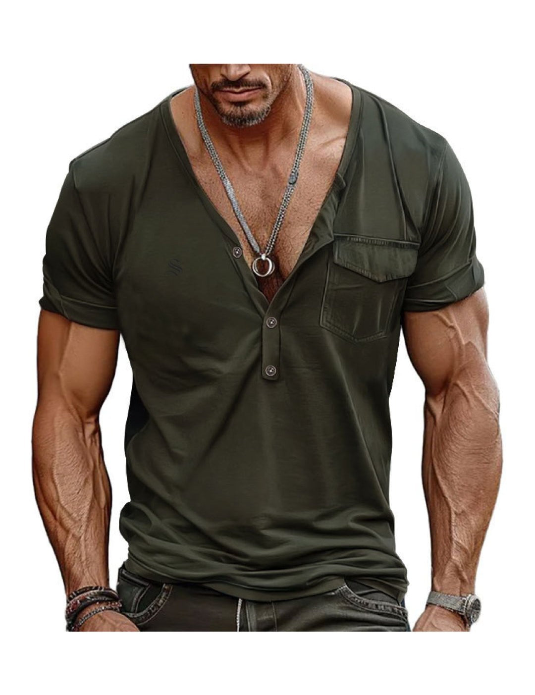 Charman 2 - V-Neck T-Shirt for Men - Sarman Fashion - Wholesale Clothing Fashion Brand for Men from Canada