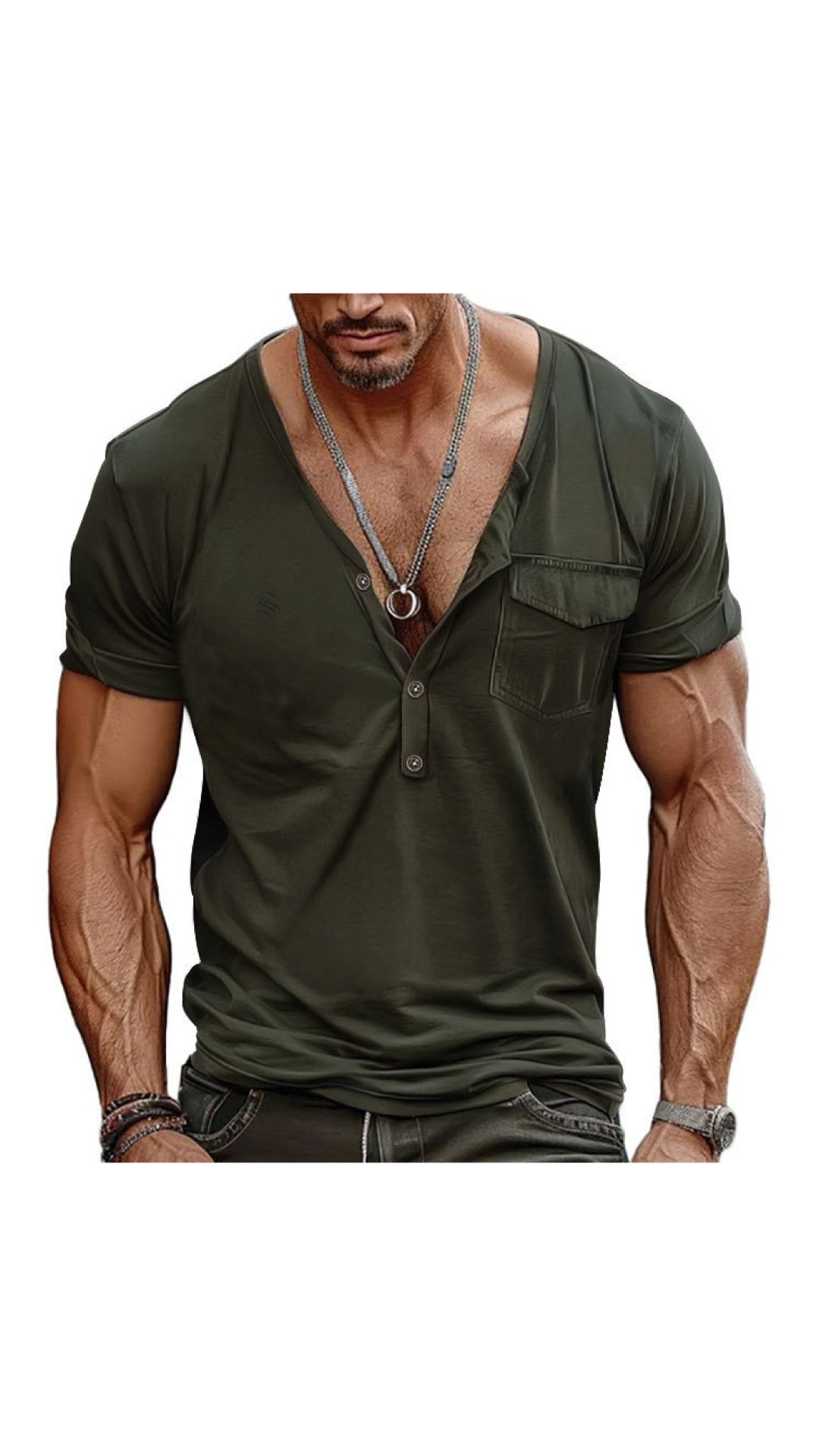 Charman 2 - V-Neck T-Shirt for Men - Sarman Fashion - Wholesale Clothing Fashion Brand for Men from Canada