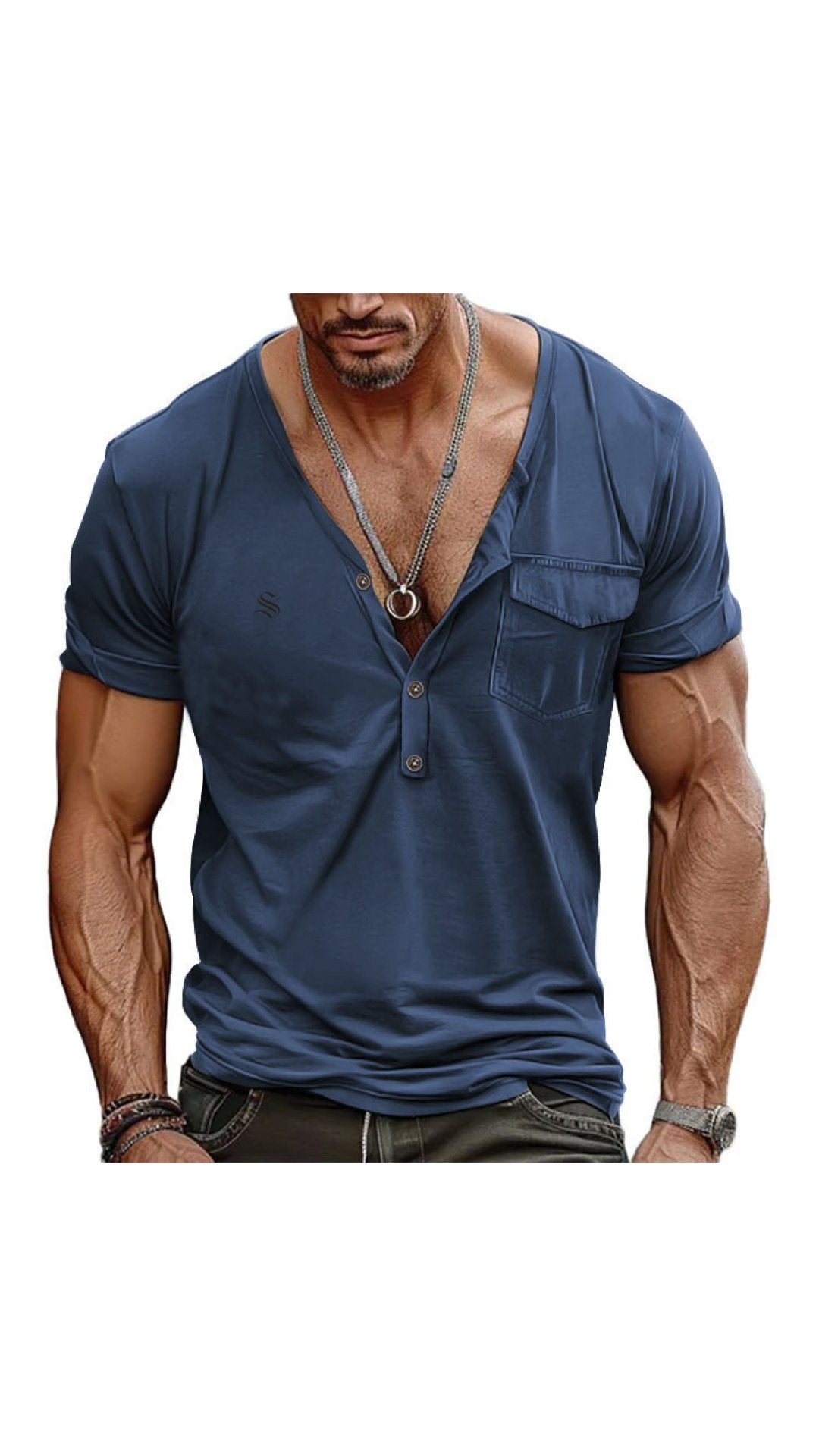 Charman 2 - V-Neck T-Shirt for Men - Sarman Fashion - Wholesale Clothing Fashion Brand for Men from Canada