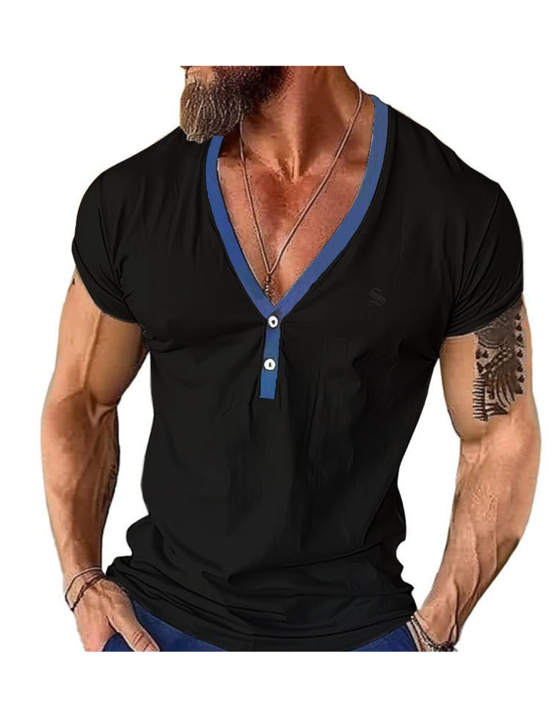 Charman 3 - V-Neck T-Shirt for Men - Sarman Fashion - Wholesale Clothing Fashion Brand for Men from Canada