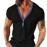 Charman 3 - V-Neck T-Shirt for Men - Sarman Fashion - Wholesale Clothing Fashion Brand for Men from Canada