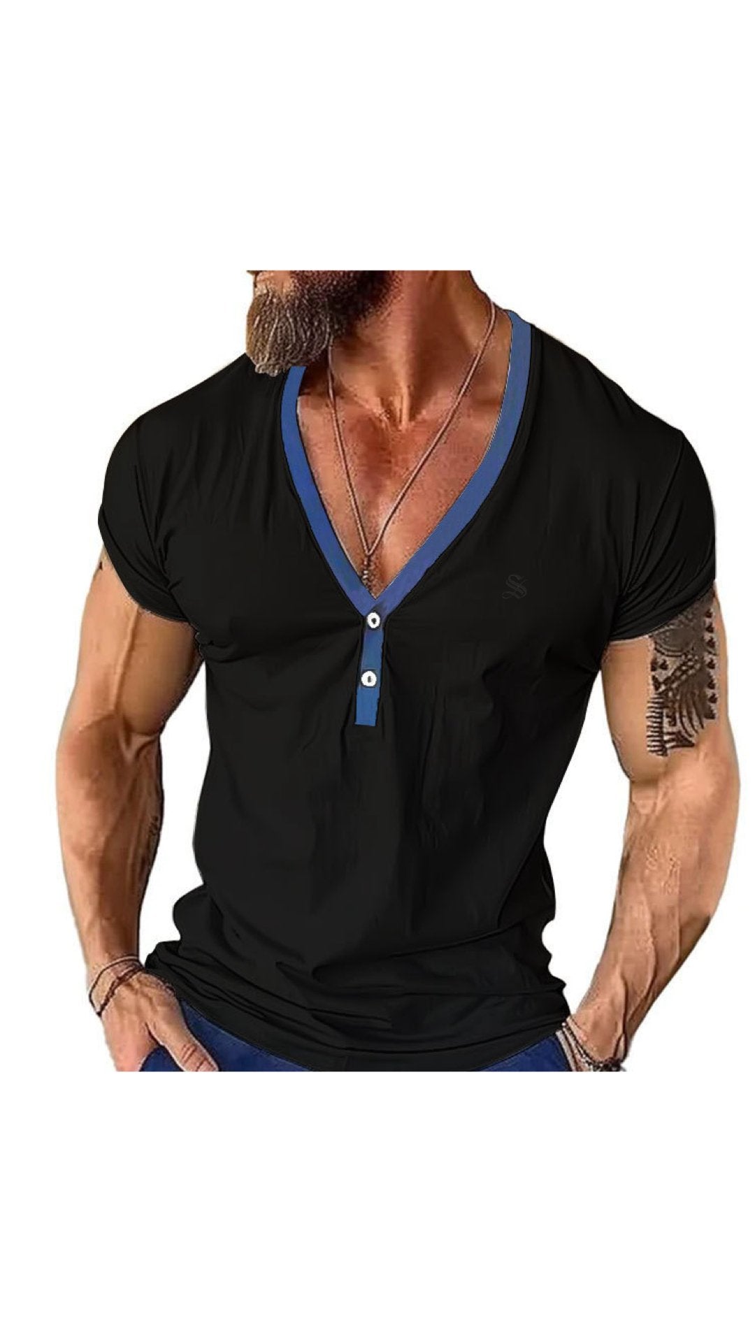 Charman 3 - V-Neck T-Shirt for Men - Sarman Fashion - Wholesale Clothing Fashion Brand for Men from Canada