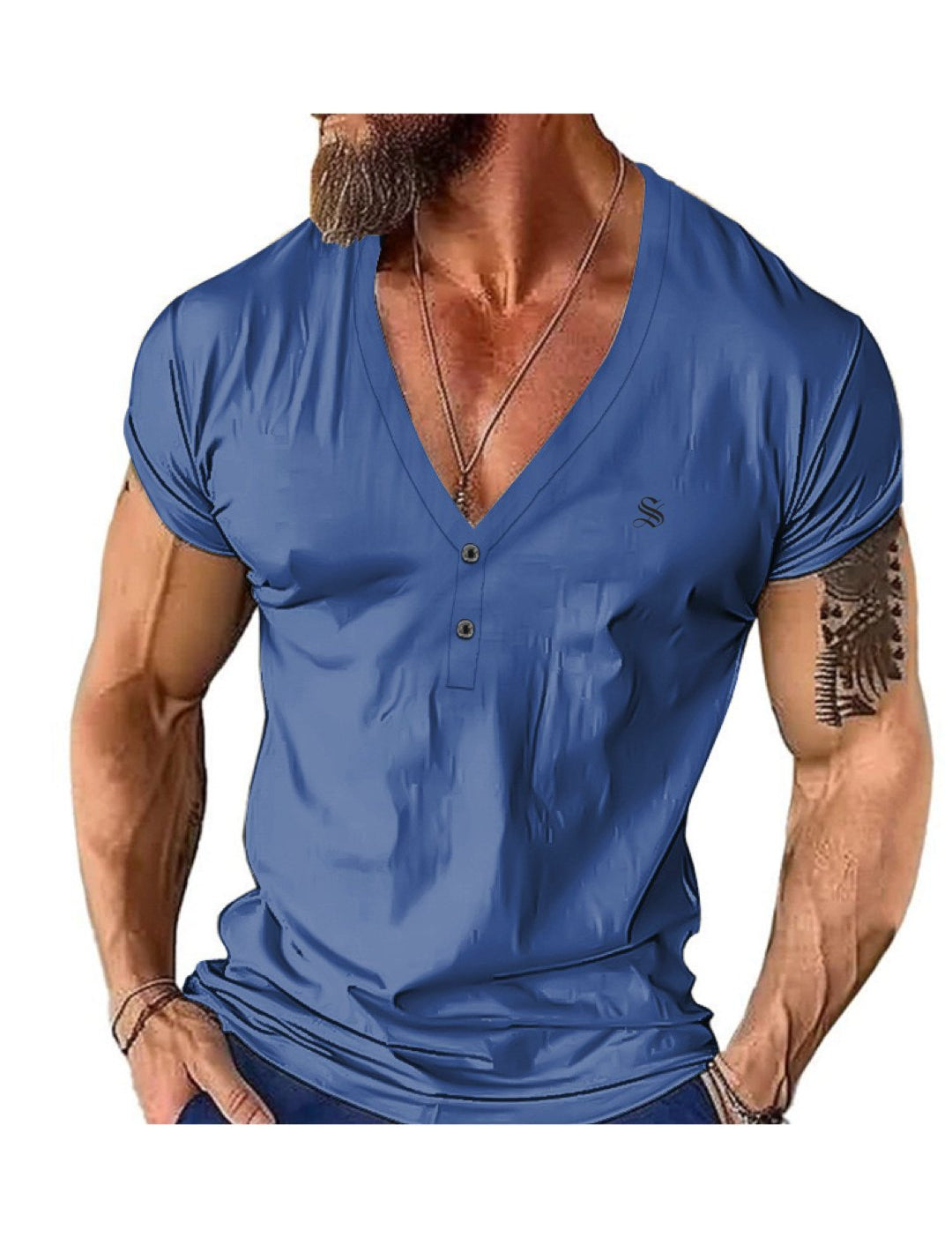 Charman 3 - V-Neck T-Shirt for Men - Sarman Fashion - Wholesale Clothing Fashion Brand for Men from Canada