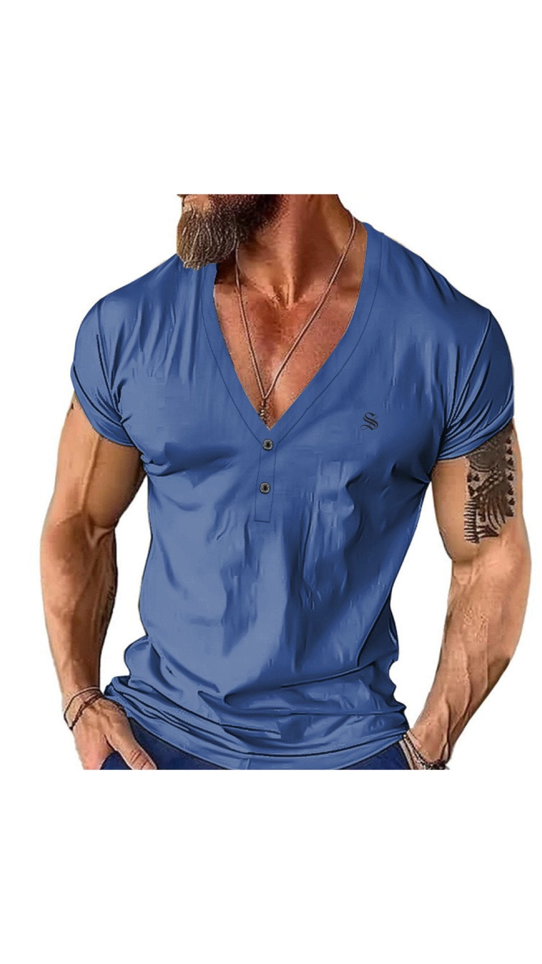 Charman 3 - V-Neck T-Shirt for Men - Sarman Fashion - Wholesale Clothing Fashion Brand for Men from Canada