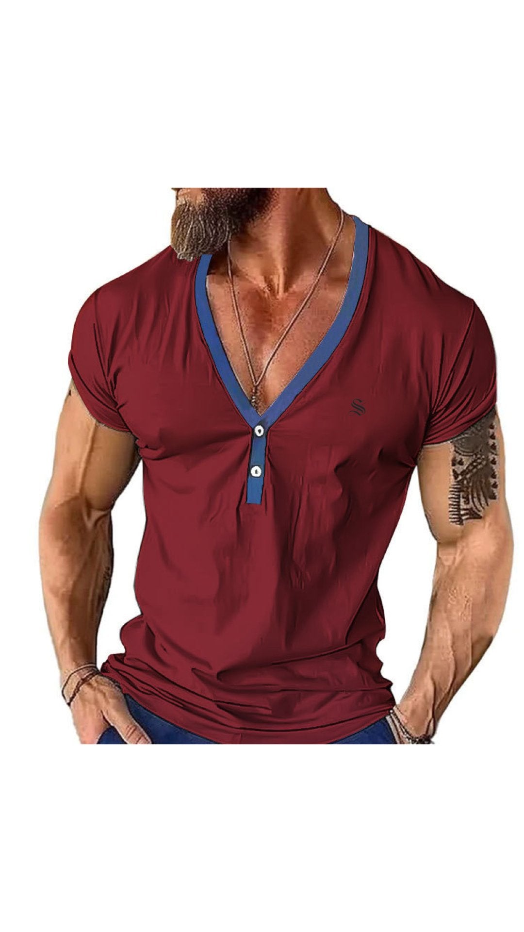 Charman 3 - V-Neck T-Shirt for Men - Sarman Fashion - Wholesale Clothing Fashion Brand for Men from Canada