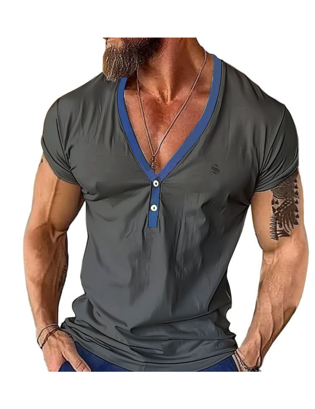 Charman 3 - V-Neck T-Shirt for Men - Sarman Fashion - Wholesale Clothing Fashion Brand for Men from Canada