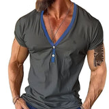 Charman 3 - V-Neck T-Shirt for Men - Sarman Fashion - Wholesale Clothing Fashion Brand for Men from Canada