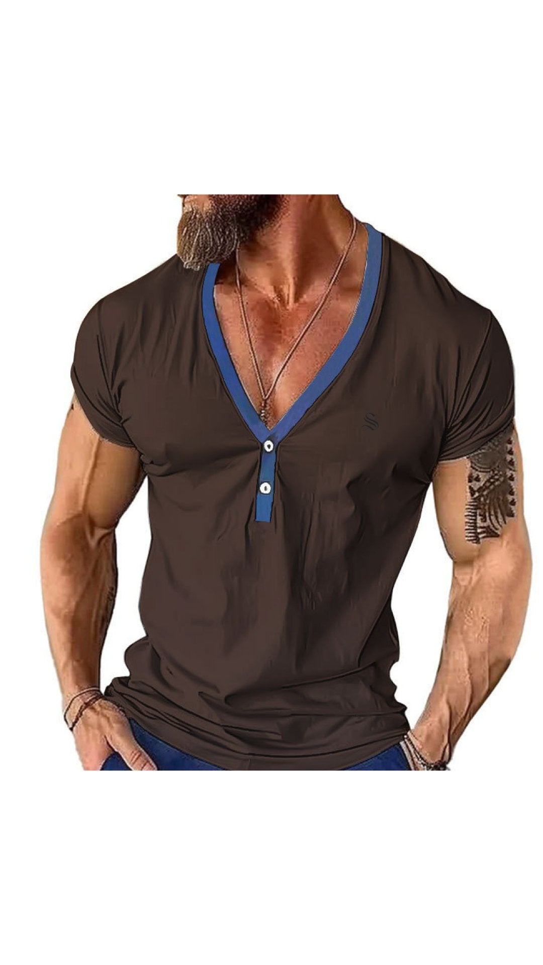 Charman 3 - V-Neck T-Shirt for Men - Sarman Fashion - Wholesale Clothing Fashion Brand for Men from Canada