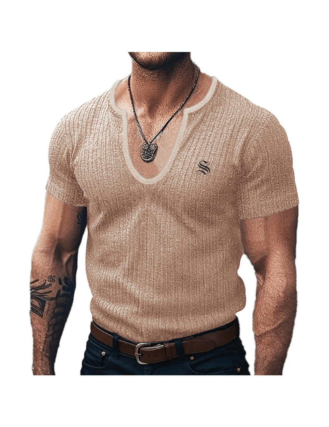 Charman 4 - V - Neck T-Shirt for Men - Sarman Fashion - Wholesale Clothing Fashion Brand for Men from Canada