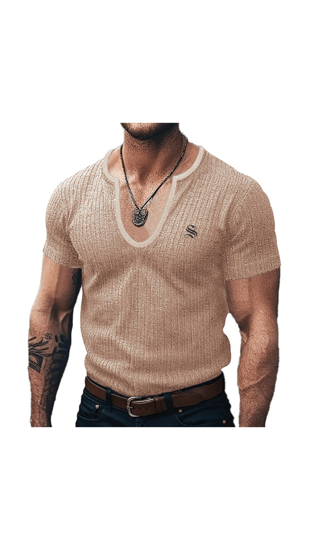 Charman 4 - V - Neck T-Shirt for Men - Sarman Fashion - Wholesale Clothing Fashion Brand for Men from Canada