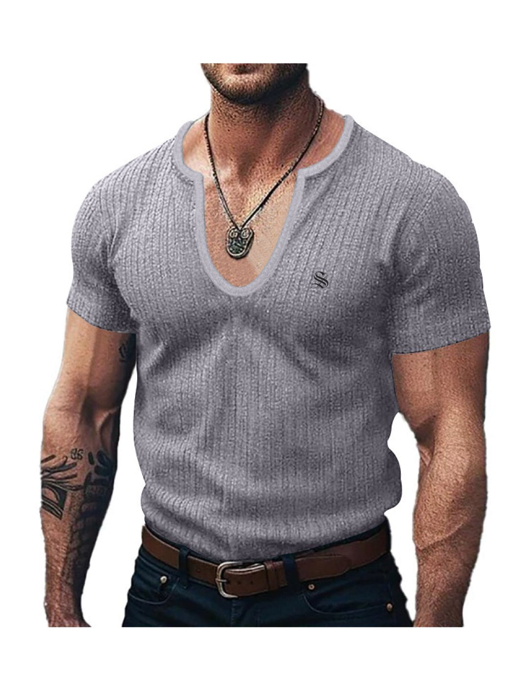 Charman 4 - V-Neck T-Shirt for Men - Sarman Fashion - Wholesale Clothing Fashion Brand for Men from Canada