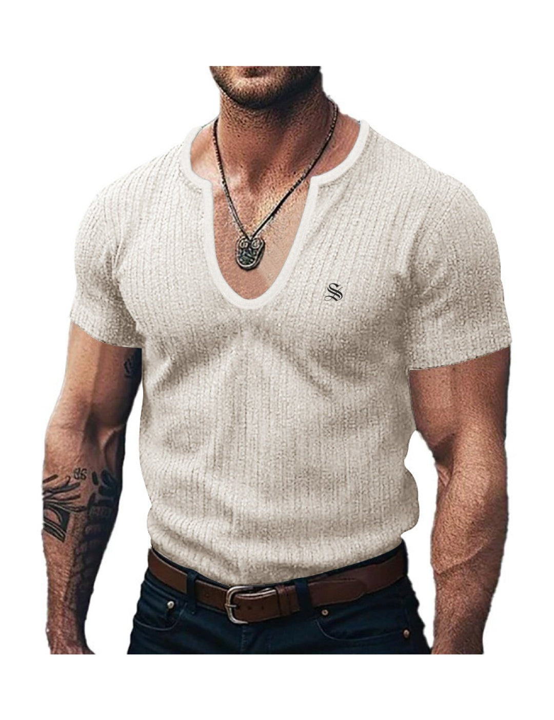 Charman 4 - V-Neck T-Shirt for Men - Sarman Fashion - Wholesale Clothing Fashion Brand for Men from Canada