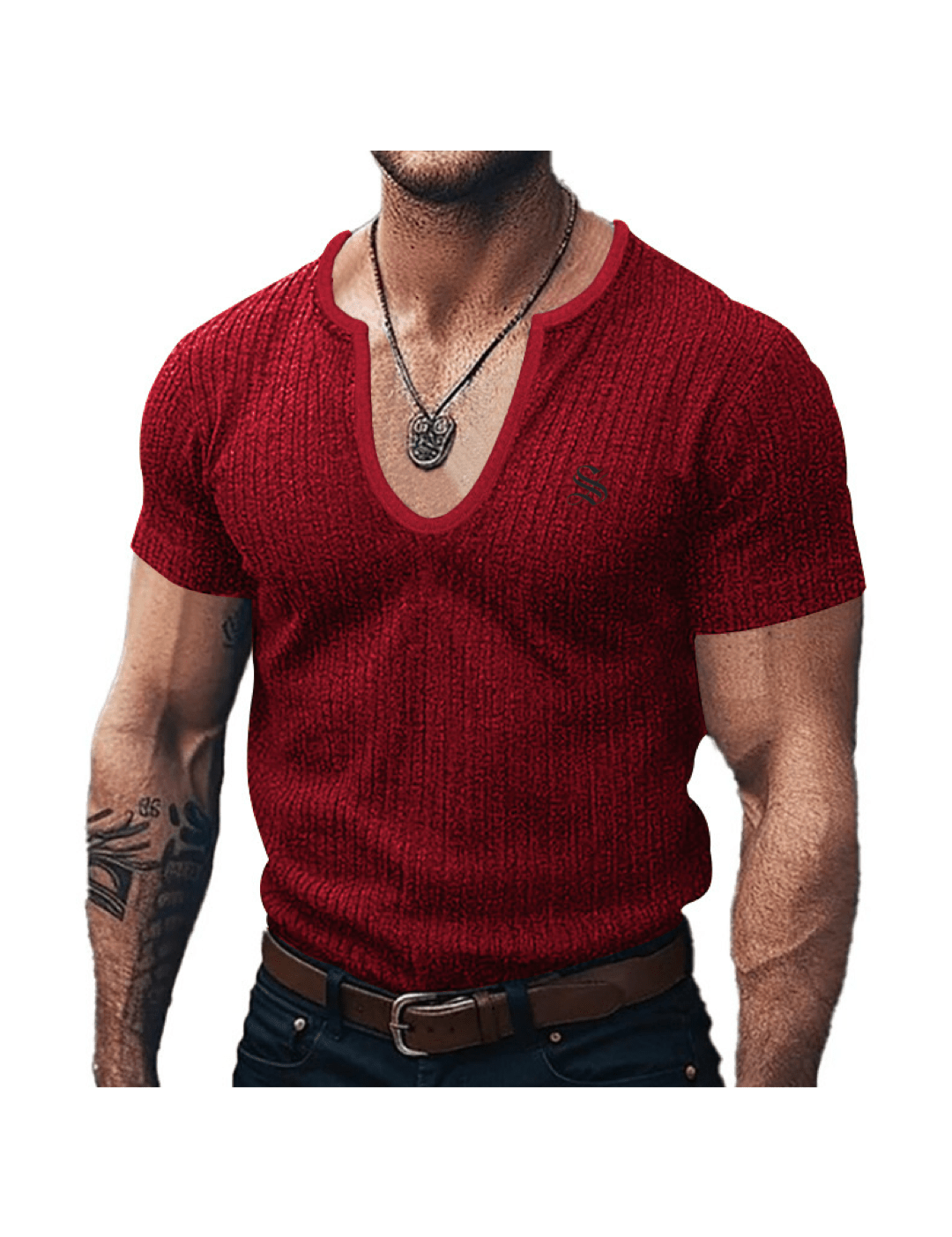 Charman 4 - V - Neck T-Shirt for Men - Sarman Fashion - Wholesale Clothing Fashion Brand for Men from Canada