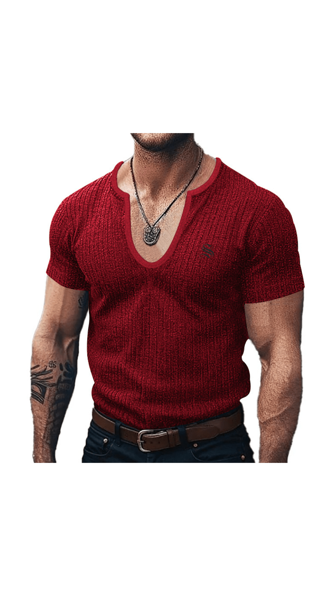 Charman 4 - V - Neck T-Shirt for Men - Sarman Fashion - Wholesale Clothing Fashion Brand for Men from Canada