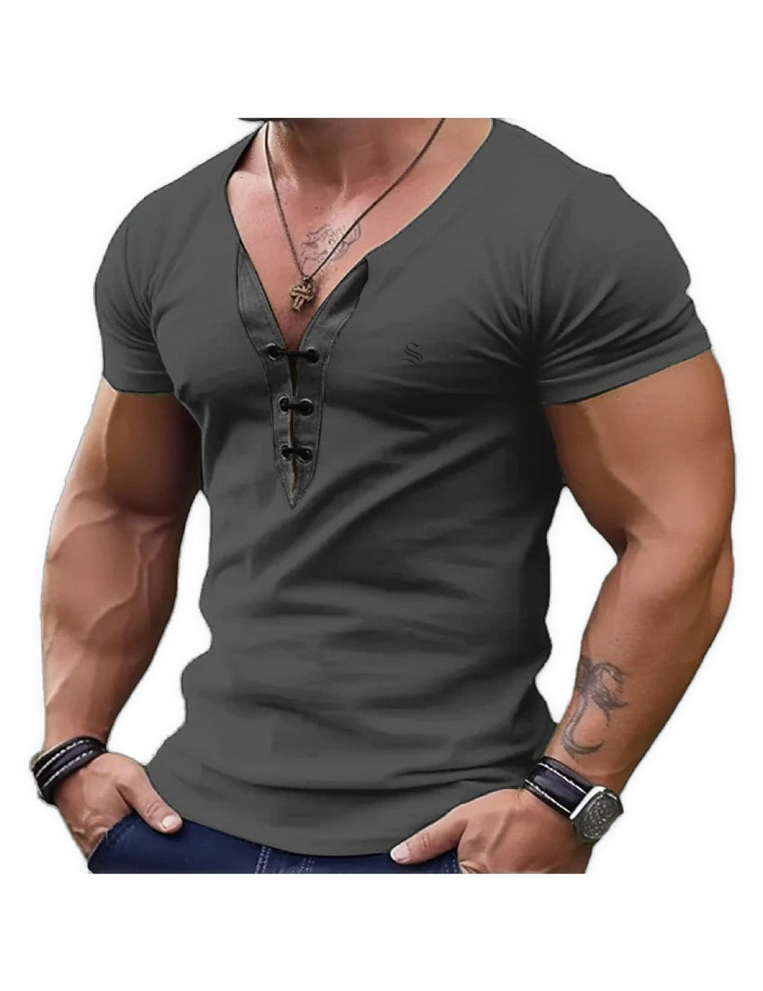 Charman - V-Neck T-Shirt for Men - Sarman Fashion - Wholesale Clothing Fashion Brand for Men from Canada