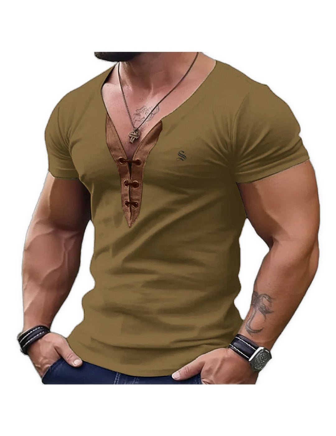 Charman - V-Neck T-Shirt for Men - Sarman Fashion - Wholesale Clothing Fashion Brand for Men from Canada