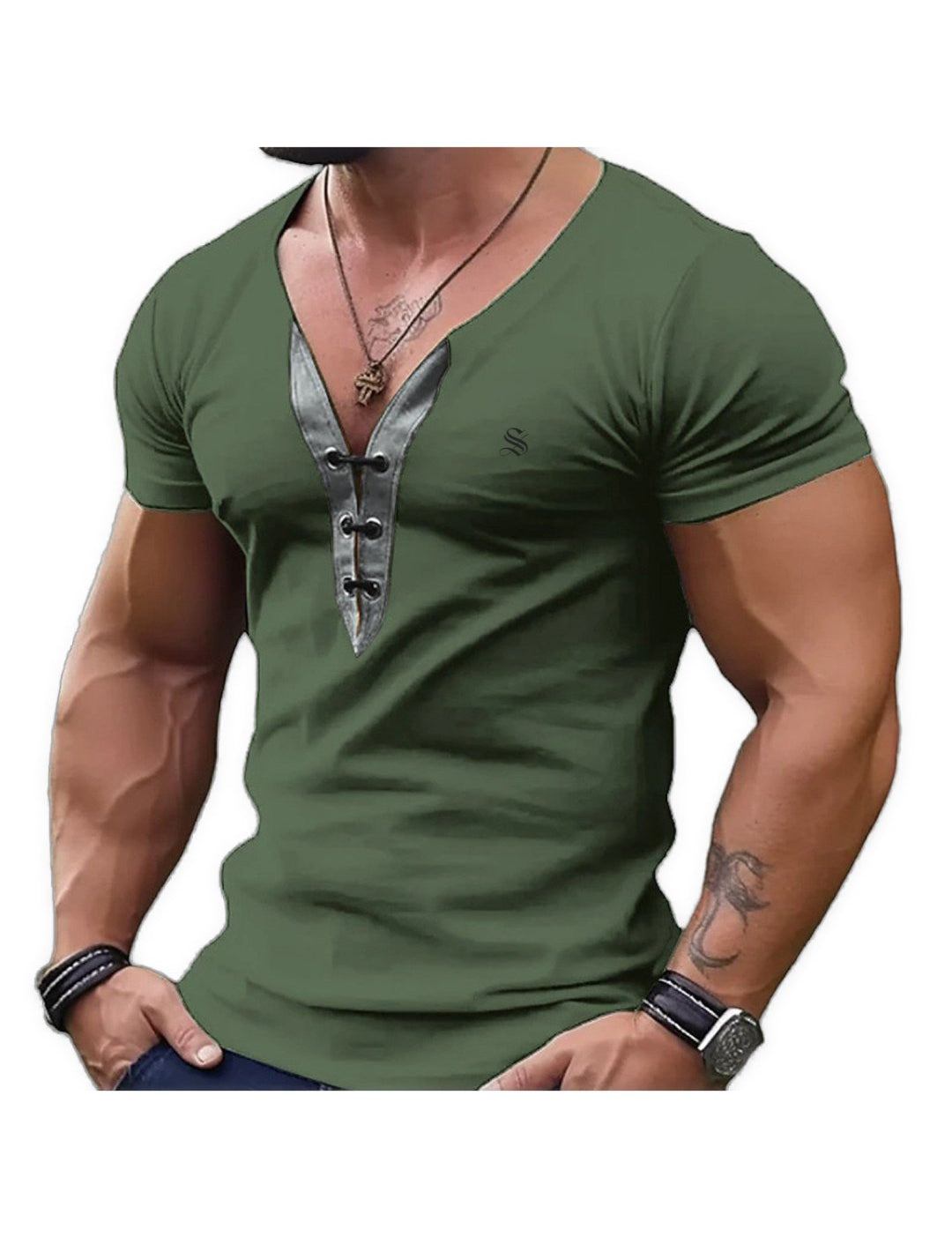 Charman - V-Neck T-Shirt for Men - Sarman Fashion - Wholesale Clothing Fashion Brand for Men from Canada