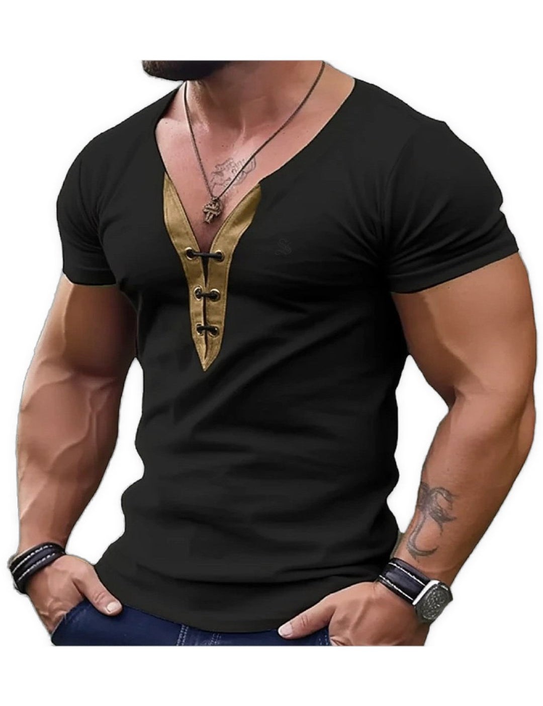 Charman - V-Neck T-Shirt for Men - Sarman Fashion - Wholesale Clothing Fashion Brand for Men from Canada